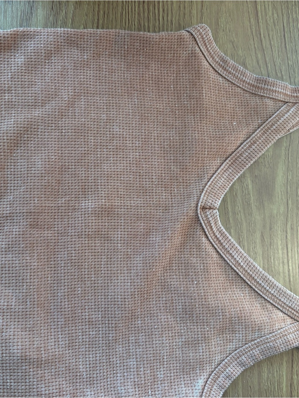 American Eagle Outfitters Waffle Knit Tank in Mauve Pink